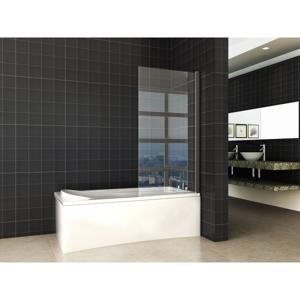 Wiesbaden Orbit Badwand Draaibaar - 800x1500x6mm - NANO - Helder Glas/Mat Zwart