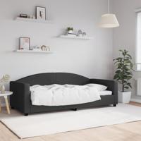 Slaapbank 90x190 cm stof zwart