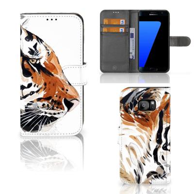 Hoesje Samsung Galaxy S7 Edge Watercolor Tiger