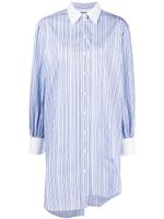 Moschino robe-chemise asymétrique à rayures - Bleu - thumbnail