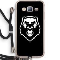 Angry Bear (black): Samsung Galaxy J3 (2016) Transparant Hoesje met koord Angry Bear (black): Samsung Galaxy J3 (2016) Transparant Hoesje met koord