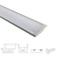 Led strip profiel breed inbouw laag 4 meter | ledstripkoning - thumbnail