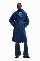 Oversized denim trenchcoat - BLUE - L