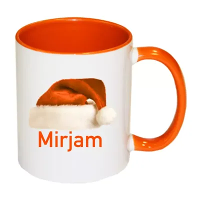Kerstmok met naam (oranje)
