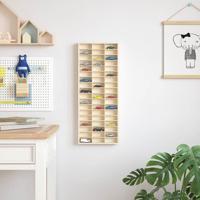 Display Case met opslag Bruin 30 x 4,5 x 75 cm Bewerkt hout