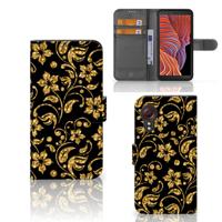Samsung Galaxy Xcover 5 Hoesje Gouden Bloemen