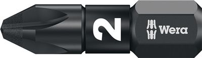 Wera Bit | PZD3 lengte 25 mm | 1/4 inch C6,3 | impaktor, DC | box met 10 bits | 1 stuk - 05157622001 - 05157622001