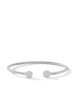 David Yurman 18kt white gold 7mm Solari diamond cuff - Argent - thumbnail