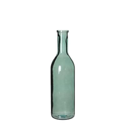 Mica Decorations Rioja Fles Vaas - 50 x 15 cm - Gerecycled Glas - Groen