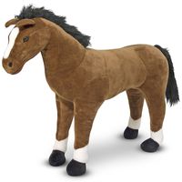 Pluche grote paarden knuffel 99 cm speelgoed - thumbnail