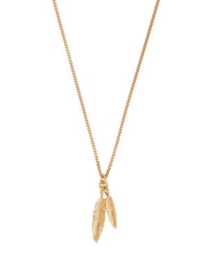 Emanuele Bicocchi collier à pendentifs plumes - Or