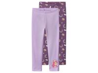 lupilu Set van 2 kinder thermoleggings (Lila/print, 110/116)