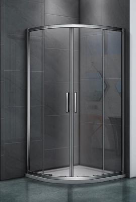 Douchecabine 80x80 Emilia Schuifdeur Hoekinstap Kwartrond Chroom