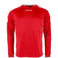 Stanno 411003K Drive Match Shirt LS Kids - Red-White - 116 - thumbnail
