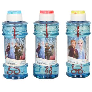 3x Disney Frozen 2 bellenblaas flesjes met bal spelletje in dop 300 ml voor kinderen