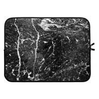 Zwart marmer: Laptop sleeve 15 inch