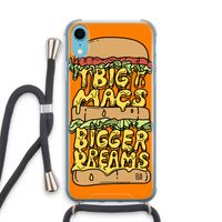 Big Macs Bigger Dreams: iPhone XR Transparant Hoesje met koord