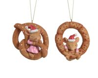 Koekje polyresin l3.5b9h7 cm bruin a2 kerst - Decoris
