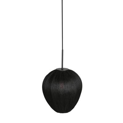 Steinhauer HanglampHaloSwap met zwarte stoffen kap Ø 25cm - 4297ZW