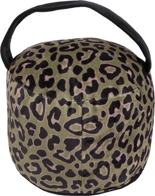 Deurstopper Panther d.groen stof 15x15x10cm