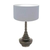 Steinhauer TafellampBois zwart met lichtblauwe kap - 3936ZW