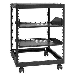 VEVOR 12U Open Frame Server Rack 15-40" Verstelbare Diepte Vrijstaand/Wandgemonteerd Netwerk Server Rack 4 Posten AV Rack met Wielen voor al uw Netwerk IT Apparatuur AV Apparatuur