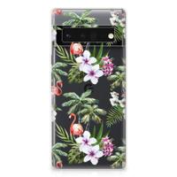 Google Pixel 6 Pro | TPU Hoesje | Flamingo Palms