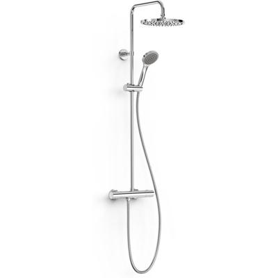 Regendouche set met handdouche Tres Canigó | Opbouw | Thermostaatkraan | 2-weg | Chroom