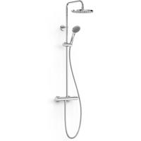Regendouche set met handdouche Tres Canigó | Opbouw | Thermostaatkraan | 2-weg | Chroom