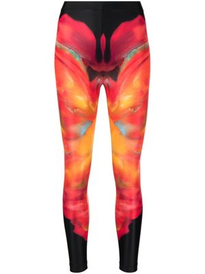 Alexander McQueen legging à imprimé abstrait - Noir Alexander McQueen legging à imprimé abstrait - Noir
