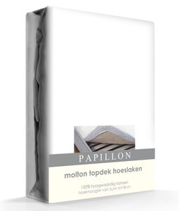 Topper Molton Hoeslaken Katoen Papillon-180 x 210 cm