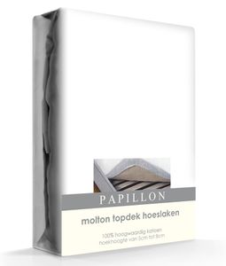 Topper Molton Hoeslaken Katoen Papillon-160 x 200 cm