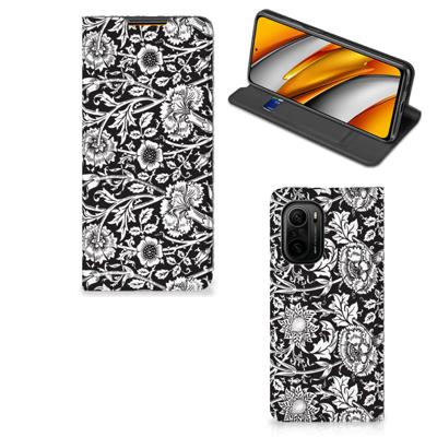 Xiaomi Mi 11i | Poco F3 Smart Cover Black Flowers Xiaomi Mi 11i | Poco F3 Smart Cover Black Flowers