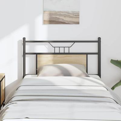 Hoofdbord 75 cm spaanplaat sonoma eikenkleurig staal