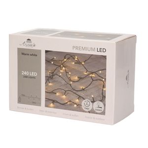 Kerstverlichting warm wit binnen/buiten 240 lampjes 24 m