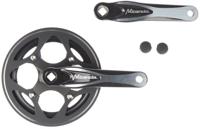 Miranda Crankset 44 tands 3/32-1/8 zwart/zilver met kettingrand - thumbnail