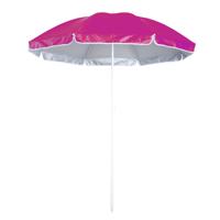 Strand Parasol Lima - D150 cm - fuchsia roze - opvouwbaar - verstelbare hoogte - met opbergtas