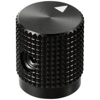 TRU COMPONENTS TC-11613876 Draaiknop Met knopmarkering Zwart (Ø x h) 14 mm x 16 mm Aluminium 1 stuk(s) - thumbnail