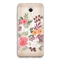 Hello in flowers: Xiaomi Redmi 5 Transparant Hoesje - thumbnail