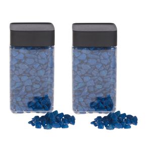 2x Decoratie/hobby stenen blauw 600 gram