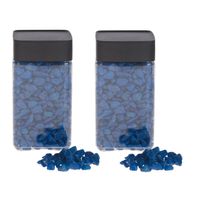 2x Decoratie/hobby stenen blauw 600 gram - thumbnail