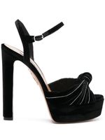 Aquazzura escarpins Atelier Plateau 130 mm en velours - Noir