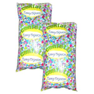 Confetti snippers van papier - 2x - multi colours mix - 500 gram zakje - feestartikelen/versieringen