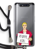 Gimme a call: Samsung Galaxy A80 Transparant Hoesje met koord