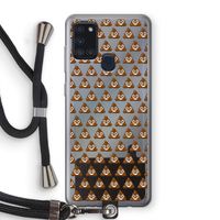 Poop emoji: Samsung Galaxy A21s Transparant Hoesje met koord