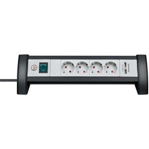 Brennenstuhl Premium Office-Line stekkerdoos 4-voudig + 2x USB stekkerdoos 1,8 meter