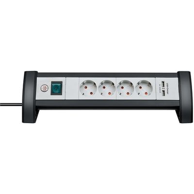 Brennenstuhl Premium Office-Line stekkerdoos 4-voudig + 2x USB