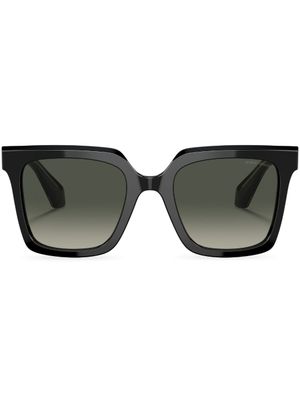 Giorgio Armani lunettes de soleil à monture oversize - Noir