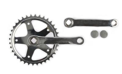 Vinty crankstel 36t. spieloos 130mm 1/8 zilver