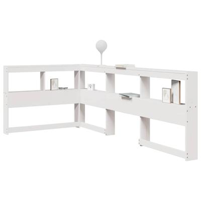 Boekenkast Hoofdeinde L-vormig 75 cm massief grenenhout wit